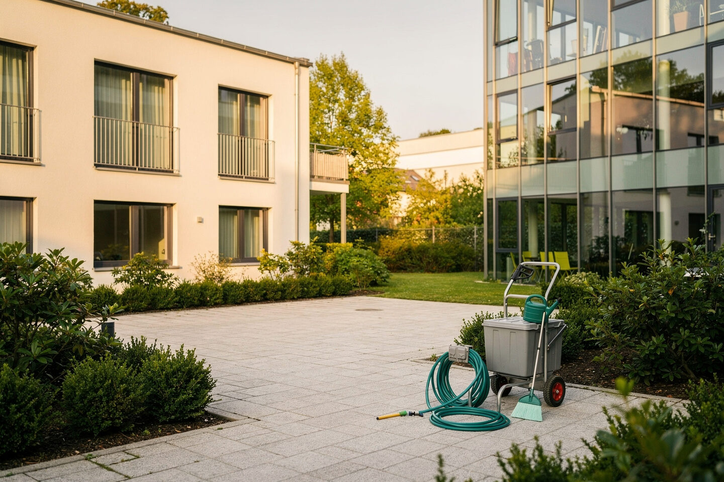 Kontakt – Objektbetreuung, Wohnanlagen betreuen, Bürokomplexe betreuen – Gebäude- und Hausmeisterservice Baas